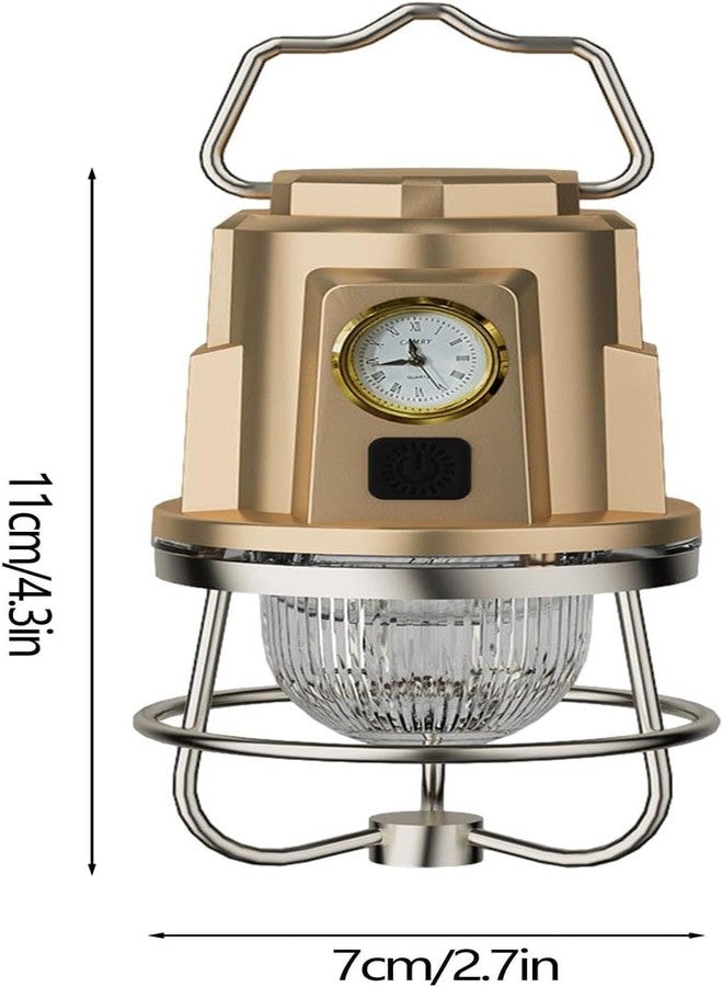 NYTRYD Vintage Camping Lantern Watch Type, Outdoor Camp Lamp, Rechargeable Lanterns for Camping, Waterproof Camping Lantern, Outdoor Tent Light, 1200mAh for Home, Garden (NY-04) - Image 2
